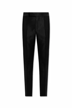Tom Ford CZARNY Wełniane spodnie