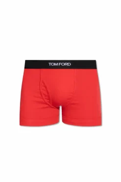 Tom Ford CZERWONY Bawełniane bokserki