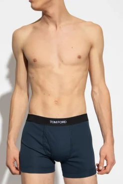 Tom Ford GRANATOWY Bokserki z logo