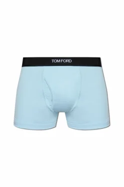 Tom Ford jasnoniebieski Bokserki z logo