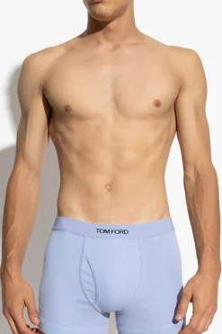 Tom Ford jasnoniebieski Bokserki z logo