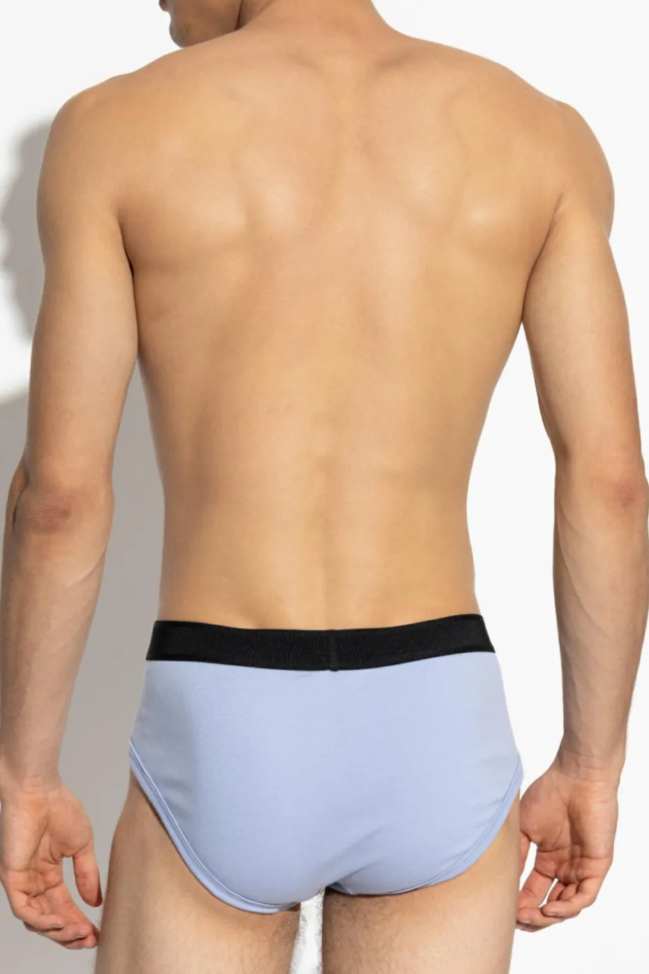 Tom Ford jasnoniebieski Slipy z logo