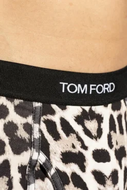 Tom Ford kremowy Bokserki z motywem zwierzęcym