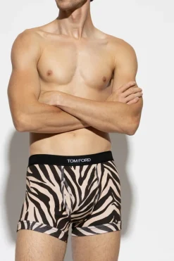Tom Ford kremowy Bokserki z logo