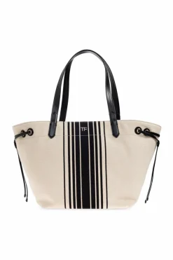 Tom Ford kremowy Torba typu `shopper` z logo