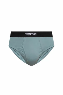 Tom Ford NIEBIESKI Slipy z logo