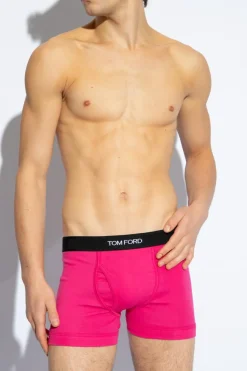 Tom Ford RÓŻOWY Bawełniane bokserki