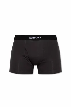 Tom Ford SZARY Bawełniane bokserki z logo