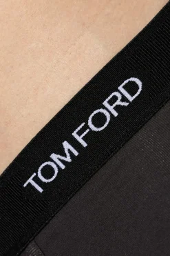 Tom Ford SZARY Bawełniane bokserki z logo