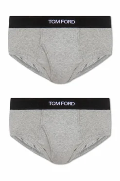Tom Ford SZARY Dwupak slipów z logo