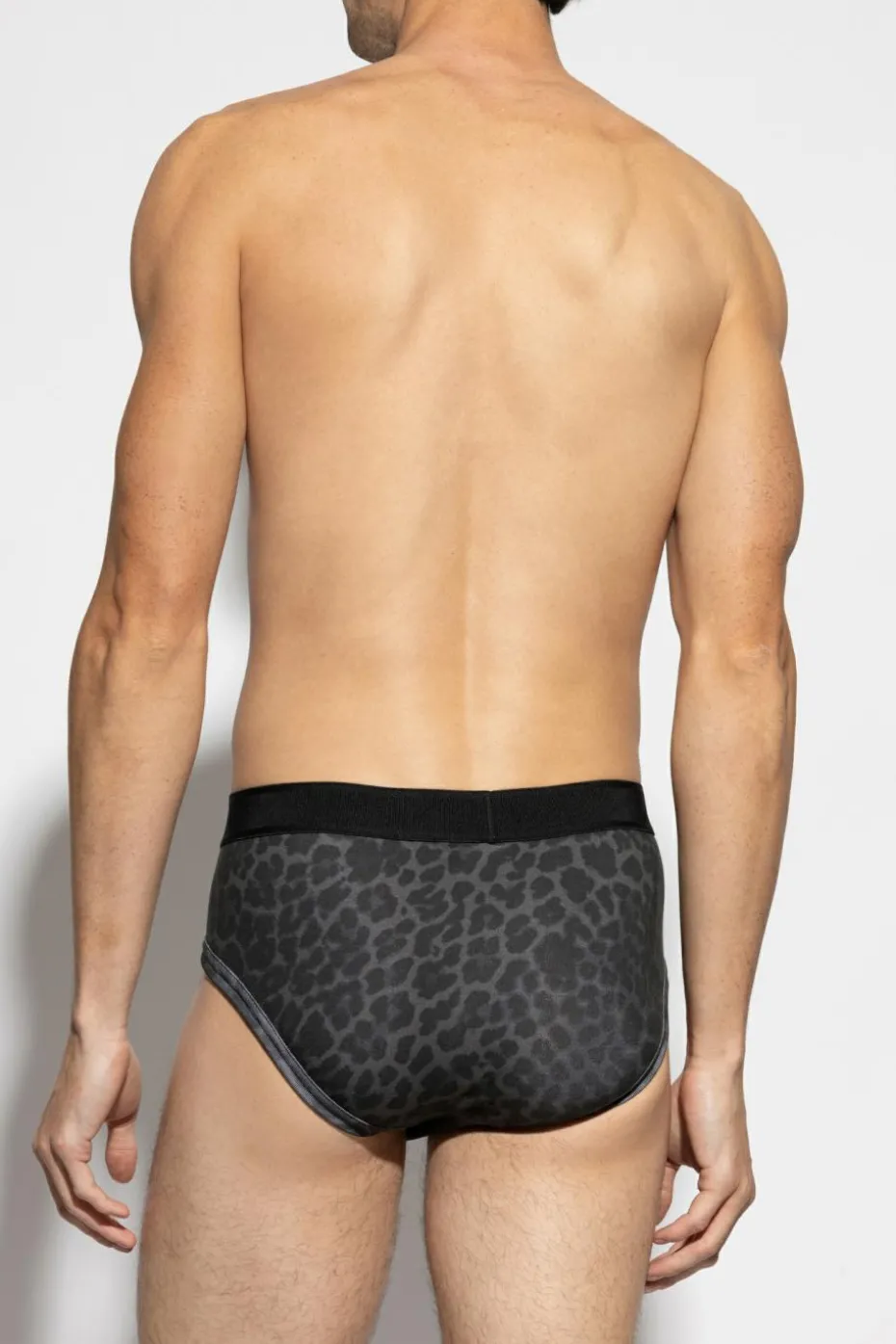 Tom Ford SZARY Slipy z logo