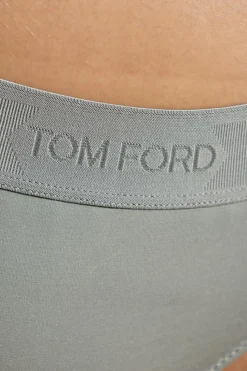 Tom Ford SZARY Stringi z logo