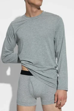Tom Ford SZARY T-shirt z logo