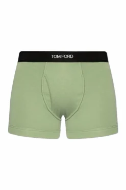 Tom Ford ZIELONY Bawełniane bokserki