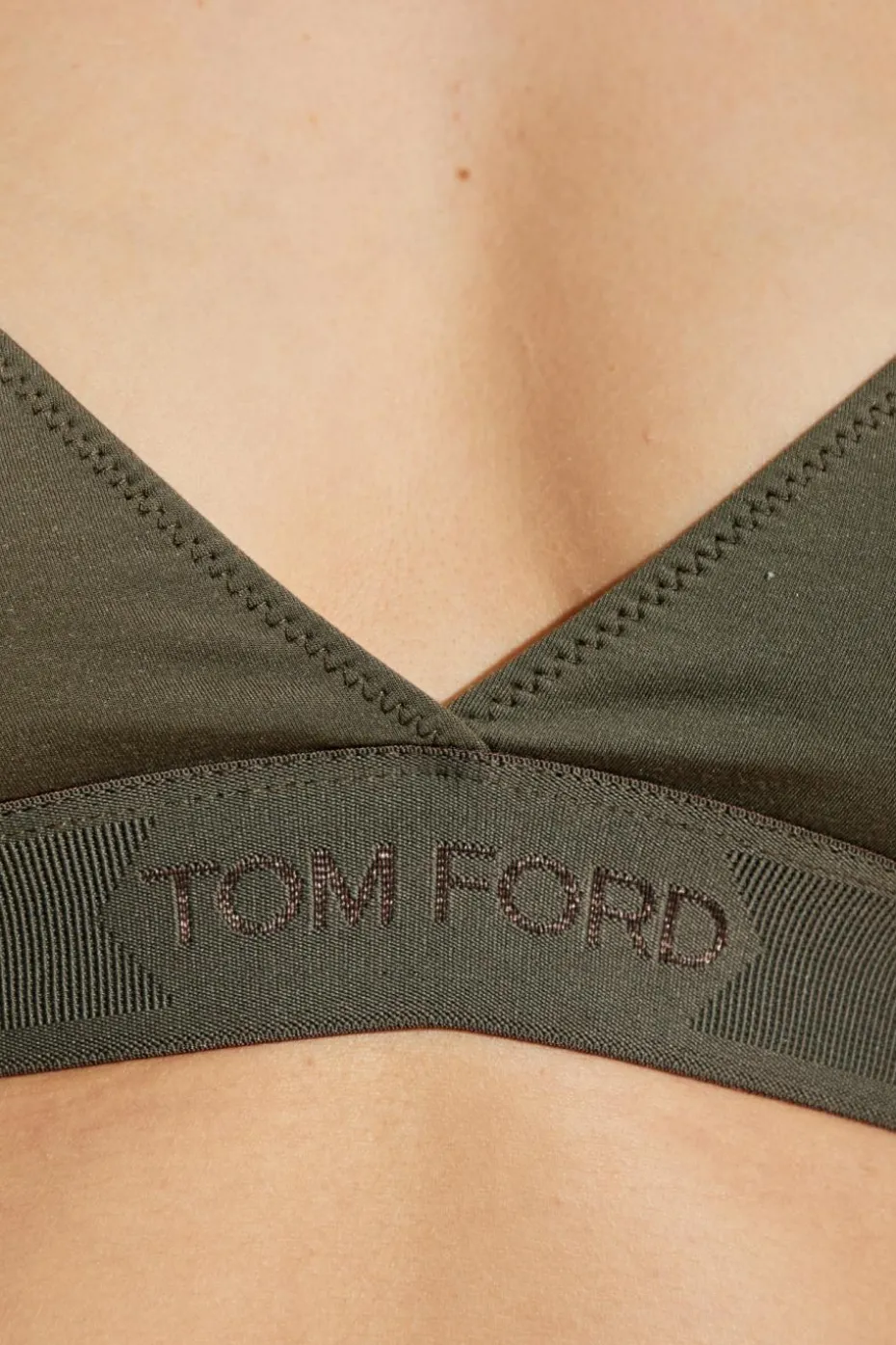 Tom Ford ZIELONY Biustonosz z logo