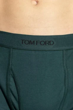 Tom Ford ZIELONY Bokserki z logo