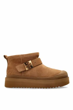 Tory Burch beżowy Śniegowce z logo