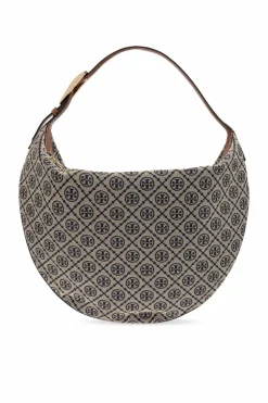 Tory Burch beżowy Torba na ramię `T Monogram`