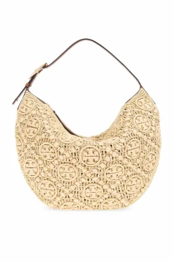 Tory Burch beżowy Torba na ramię `T Monogram`