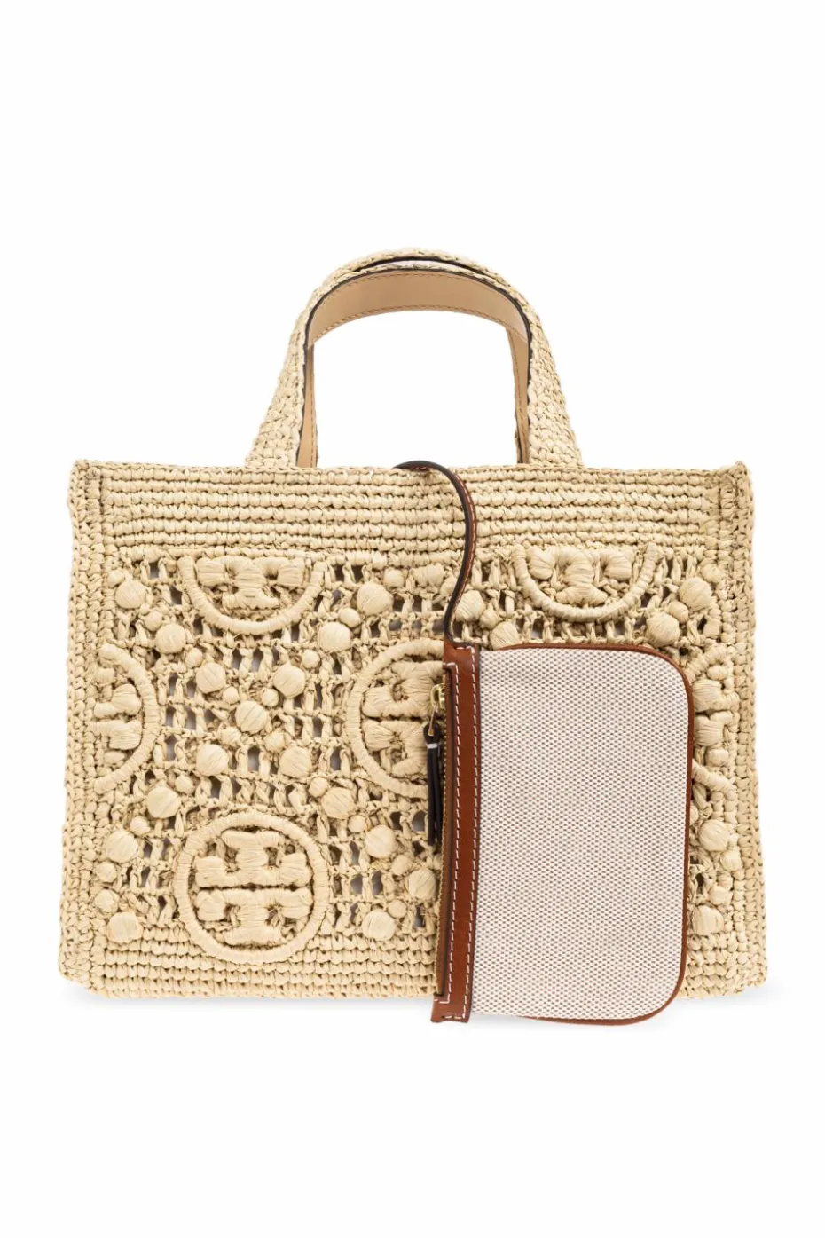 Tory Burch beżowy Torba `T Monogram` typu ‘shopper’
