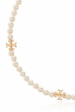 Tory Burch BIAŁY Bransoleta z logo