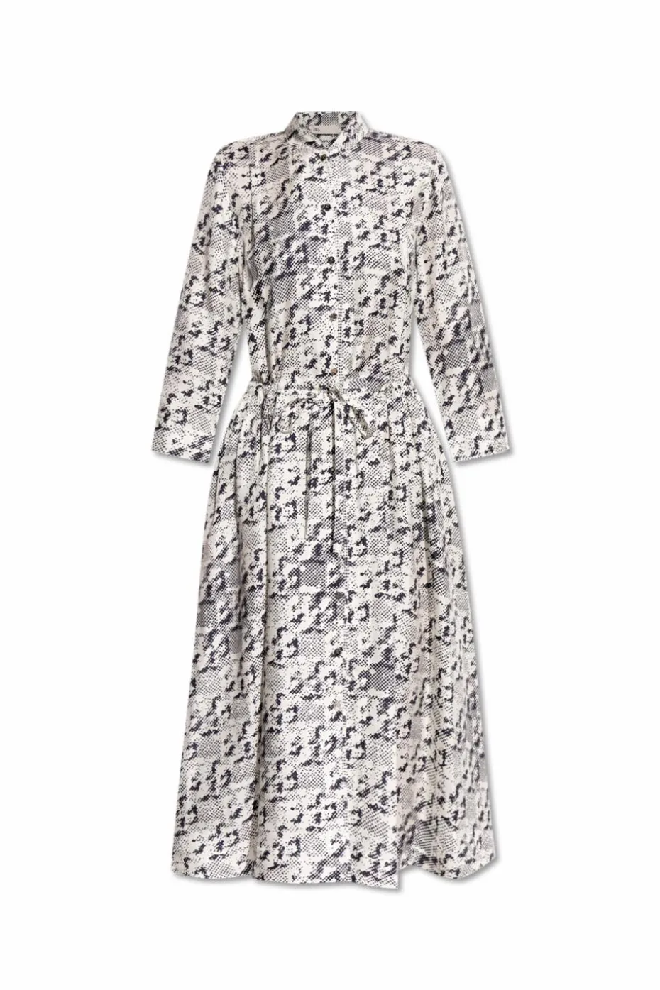 Tory Burch BIAŁY Sukienka w talii ściągana trokami.