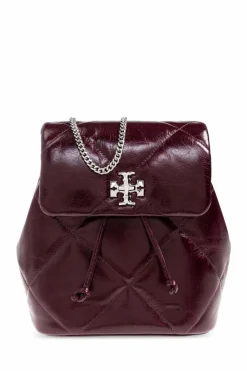 Tory Burch BORDO Skórzany plecak `Kira Diamond`