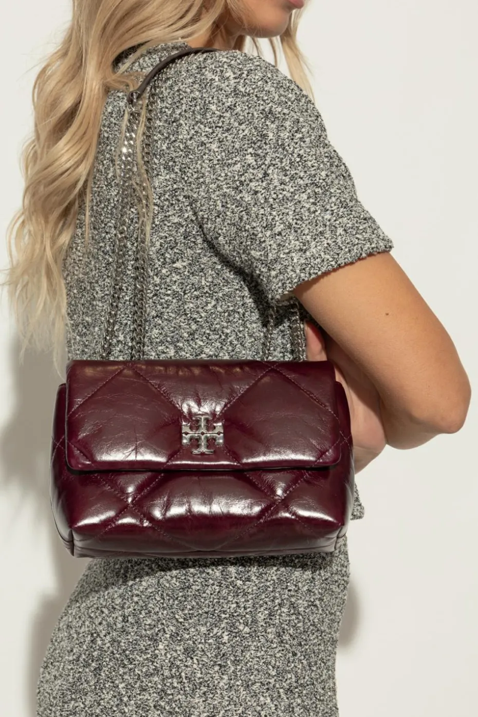 Tory Burch BORDO Torba na ramię `Kira Diamond`