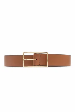 Tory Burch BRĄZOWY Skórzany pasek