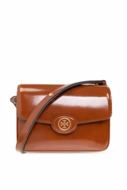 Tory Burch BRĄZOWY Torba na ramię ‘Robinson’
