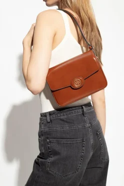 Tory Burch BRĄZOWY Torba na ramię ‘Robinson’