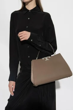 Tory Burch BRĄZOWY Torba na ramię 'Eleanor'