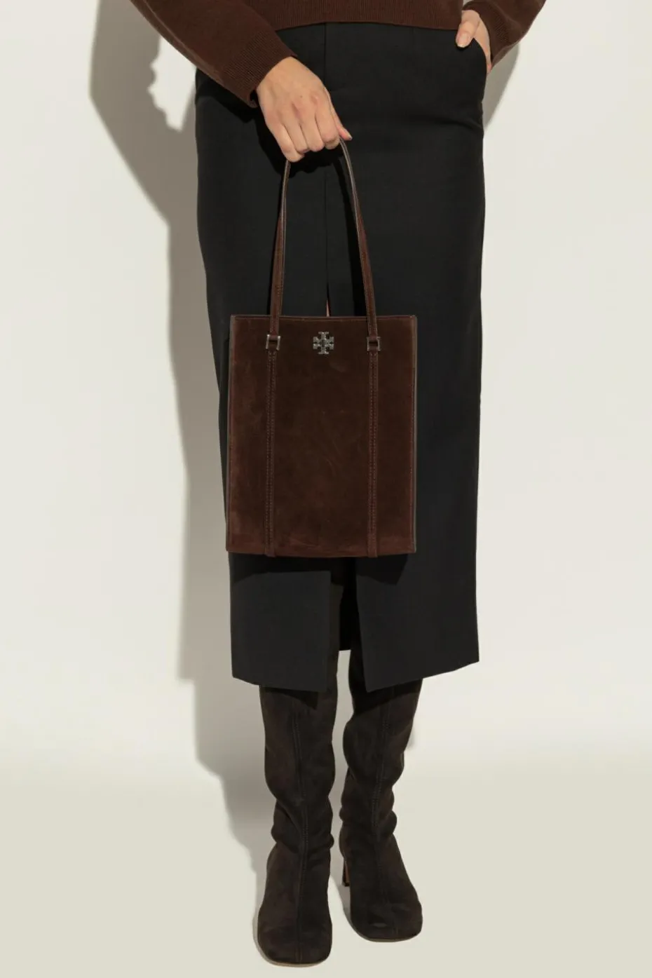 Tory Burch BRĄZOWY Torba `Paloma Small` typu `shopper`