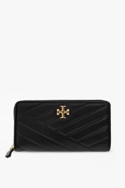Tory Burch CZARNY Pikowany portfel