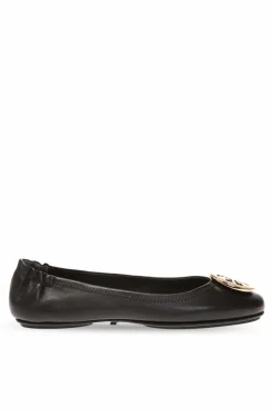 Tory Burch CZARNY Skórzane baleriny z logo