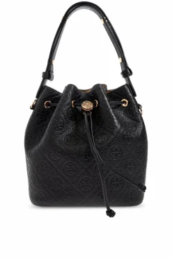 Tory Burch CZARNY Torba do ręki `T Monogram Pebble`