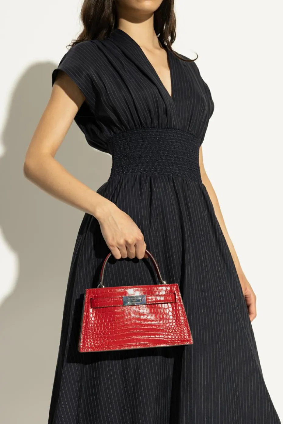 Tory Burch CZERWONY Torba do ręki `Lee Radziwill Mini`