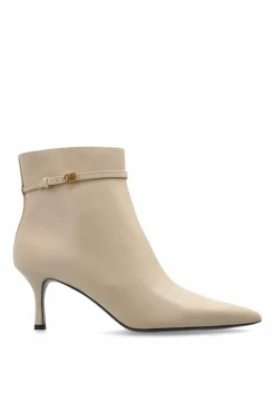 Tory Burch kremowy Botki `Double T`