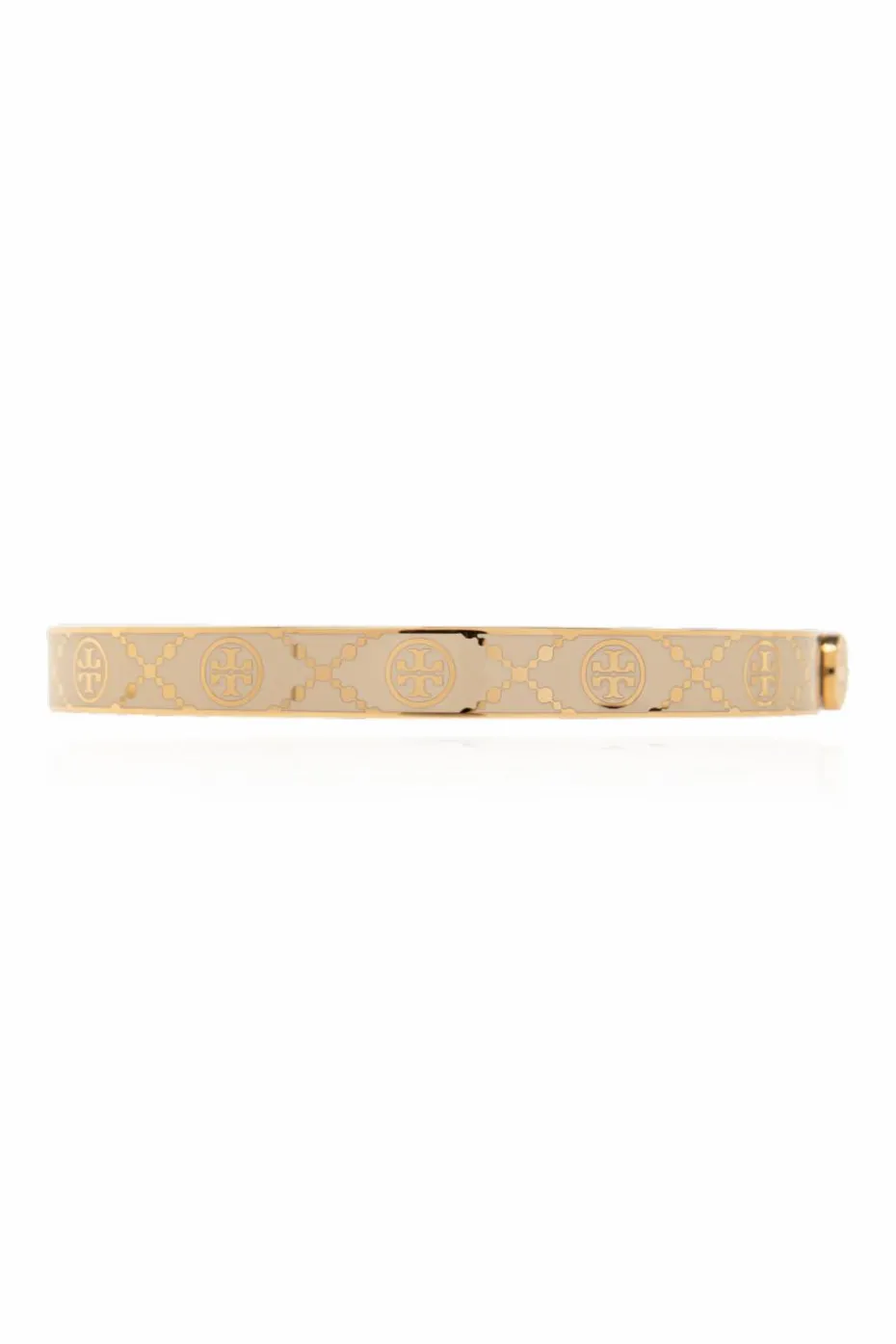 Tory Burch kremowy Bransoleta `T Monogram`