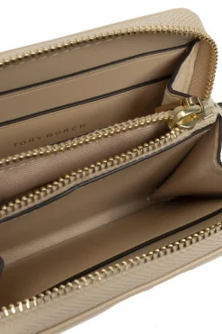 Tory Burch kremowy Skórzany portfel `Kira`