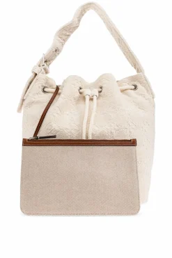 Tory Burch kremowy Torba na ramię `T-Monogram Terry`