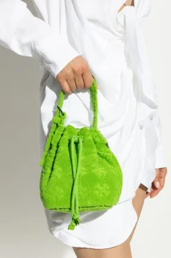 Tory Burch neonowy Torba na ramię `T-Monogram Terry Mini`