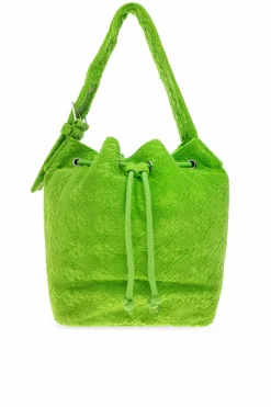 Tory Burch neonowy Torba na ramię `T-Monogram Terry`