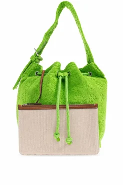 Tory Burch neonowy Torba na ramię `T-Monogram Terry`