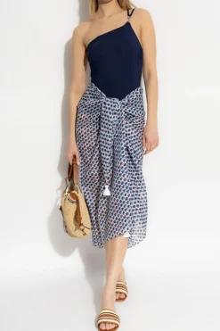 Tory Burch NIEBIESKI Pareo z nadrukiem