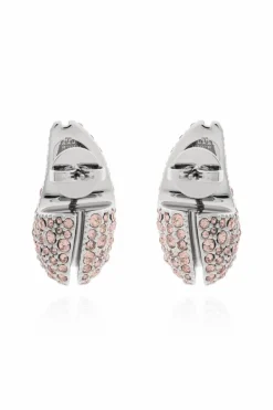 Tory Burch RÓŻOWY Kolczyki z połyskującymi kryształami