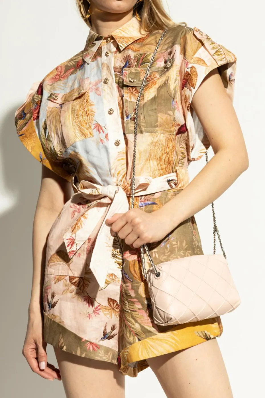 Tory Burch RÓŻOWY Torba na ramię `Fleming Small`