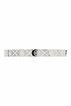 Tory Burch SREBRNY Bransoleta z logo