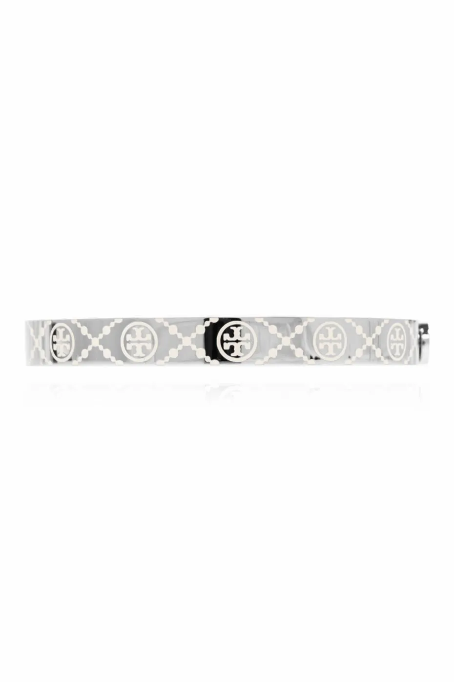Tory Burch SREBRNY Bransoleta z logo