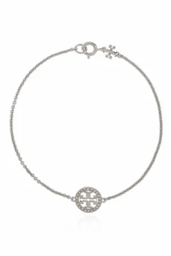 Tory Burch SREBRNY Bransoleta z logo